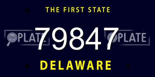 79847 Delaware License Plate