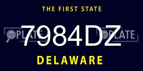 7984DZ Delaware License Plate