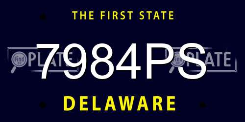 7984PS Delaware License Plate