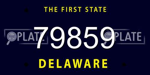 79859 Delaware License Plate