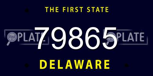 79865 Delaware License Plate
