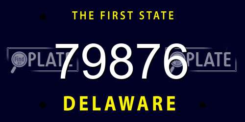 79876 Delaware License Plate