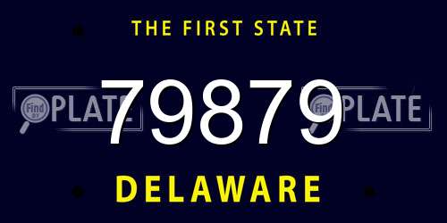 79879 Delaware License Plate