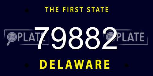 79882 Delaware License Plate