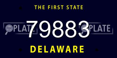79883 Delaware License Plate