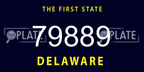 79889 Delaware License Plate