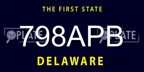 798APB Delaware License Plate