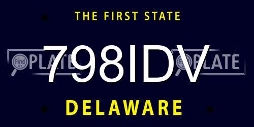 798IDV Delaware License Plate