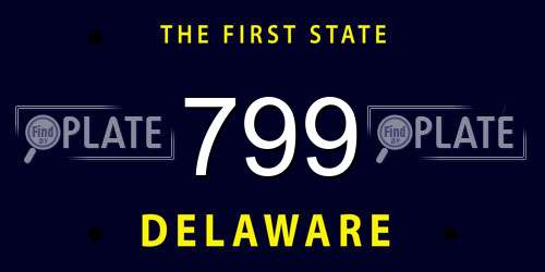 799 Delaware License Plate