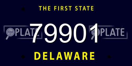79901 Delaware License Plate