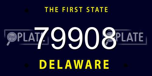 79908 Delaware License Plate
