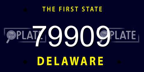 79909 Delaware License Plate