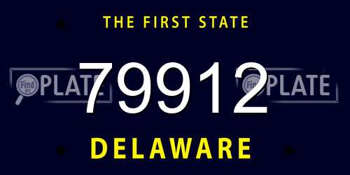 79912 Delaware License Plate