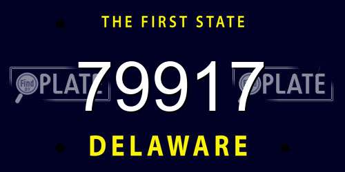 79917 Delaware License Plate