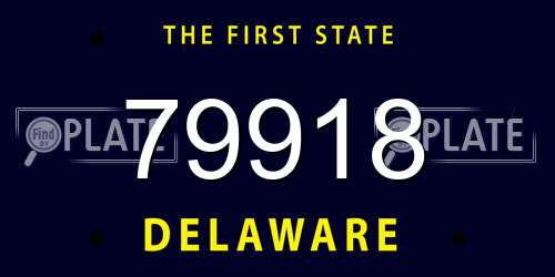 79918 Delaware License Plate