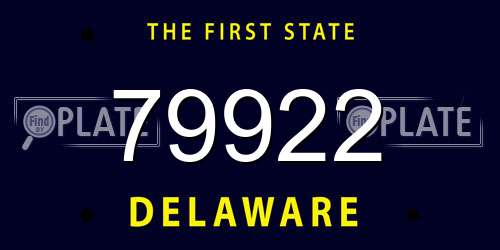 79922 Delaware License Plate