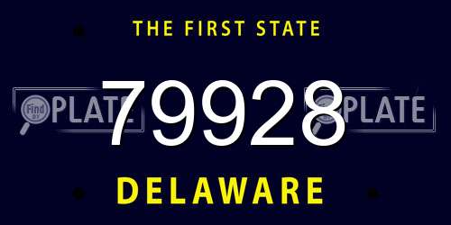79928 Delaware License Plate