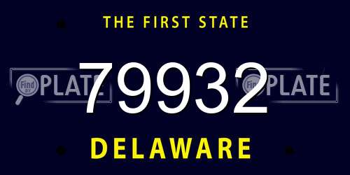 79932 Delaware License Plate