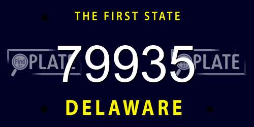 79935 Delaware License Plate