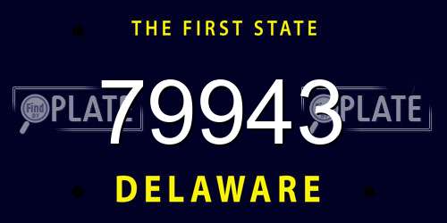 79943 Delaware License Plate