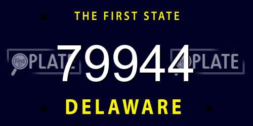 79944 Delaware License Plate