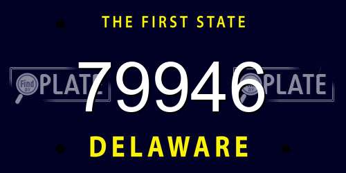 79946 Delaware License Plate