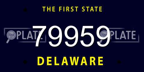 79959 Delaware License Plate
