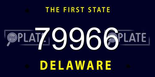 79966 Delaware License Plate