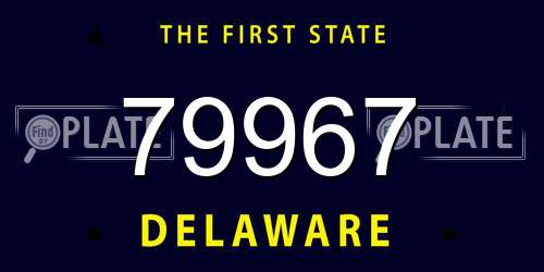 79967 Delaware License Plate