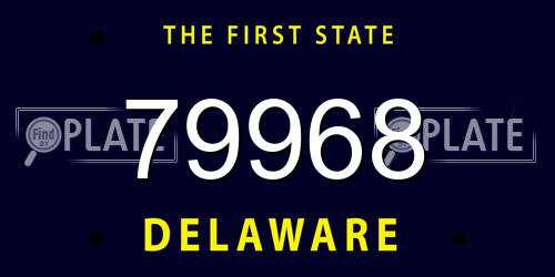 79968 Delaware License Plate