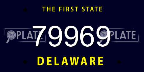 79969 Delaware License Plate