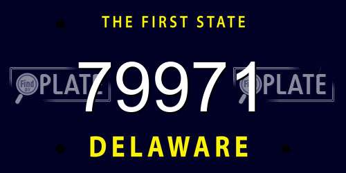 79971 Delaware License Plate