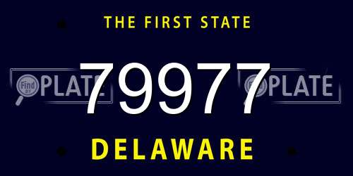 79977 Delaware License Plate
