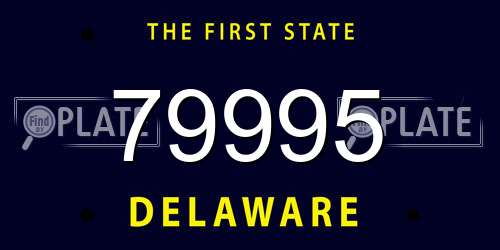 79995 Delaware License Plate