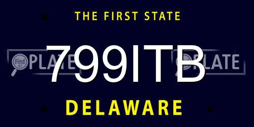 799ITB Delaware License Plate
