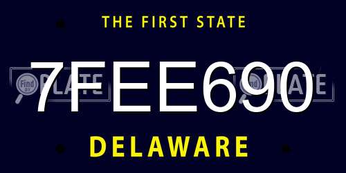 7FEE690 Delaware License Plate