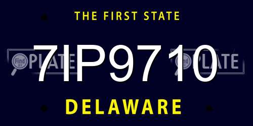 7IP9710 Delaware License Plate