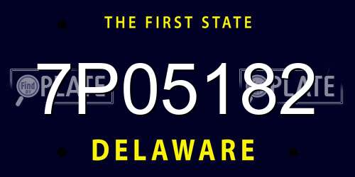 7P05182 Delaware License Plate