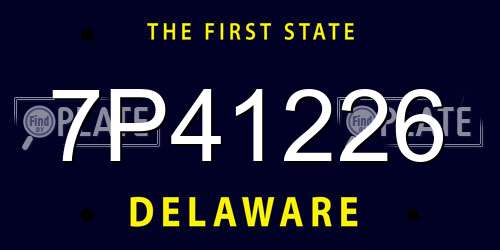7P41226 Delaware License Plate