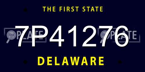 7P41276 Delaware License Plate