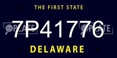 7P41776 Delaware License Plate