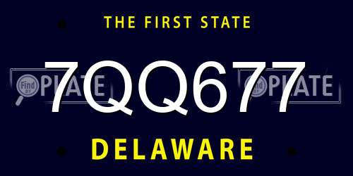 7QQ677 Delaware License Plate