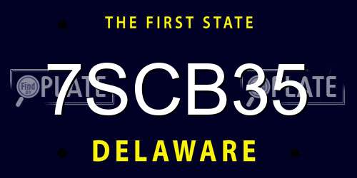 7SCB35 Delaware License Plate