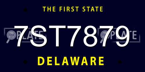 7ST7879 Delaware License Plate