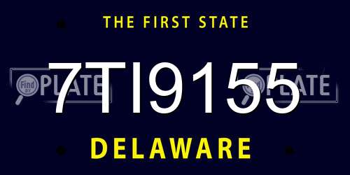 7TI9155 Delaware License Plate