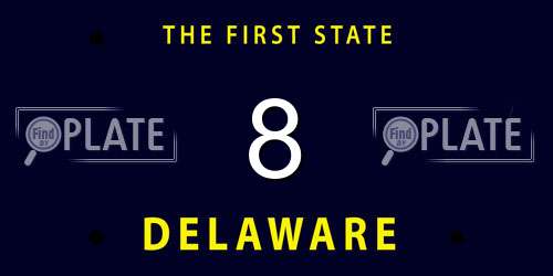 8 Delaware License Plate