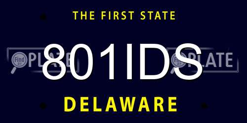 801IDS Delaware License Plate