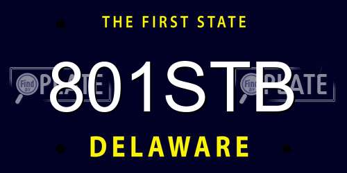801STB Delaware License Plate