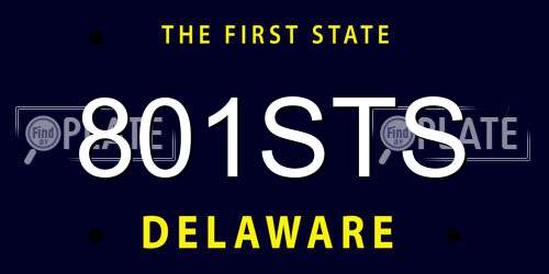 801STS Delaware License Plate