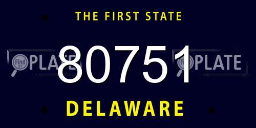 80751 Delaware License Plate